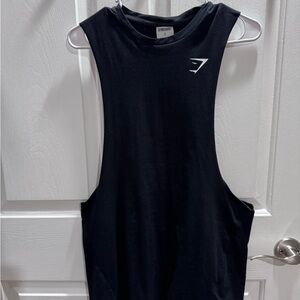 Gymshark Black Drop arm tank